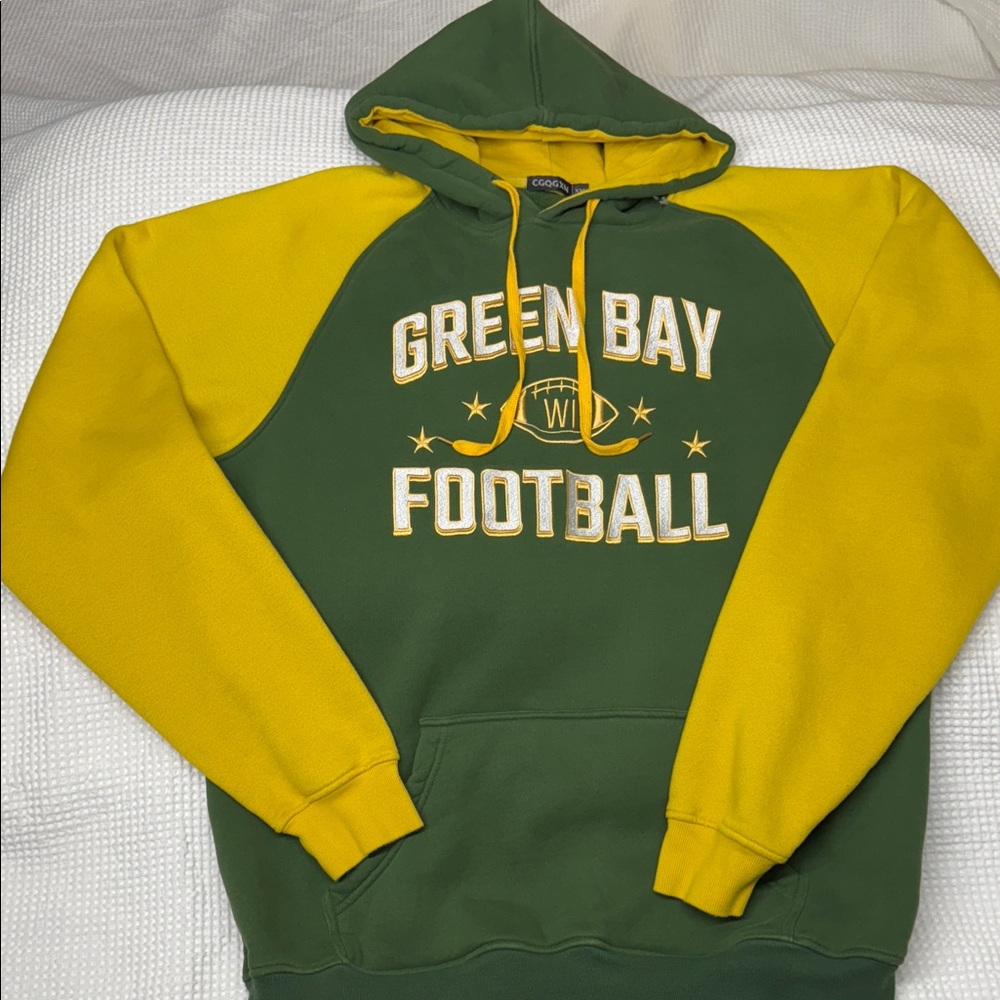 Green and Yellow Greenbay Packers Football Hoodie - XXL